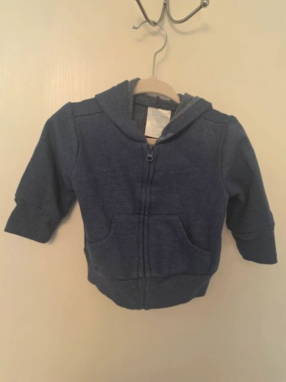 Little Wonders 3-6 Months Navy Blue Bear Ear Zip Sweatshirt Jacket Fall/winter